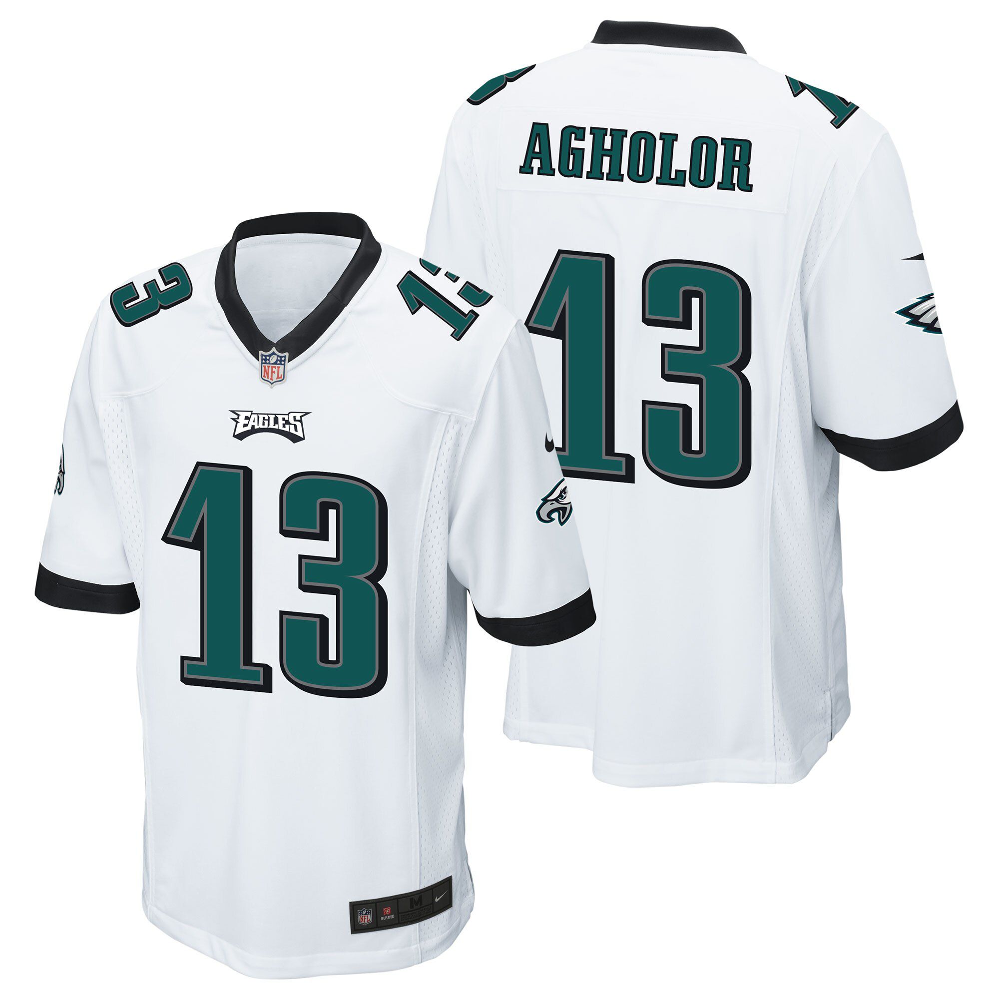 Men Philadelphia Eagles 13 Nelson Agholor Nike White Game NFL Jersey